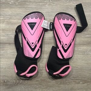 Pink and Black Soccer Shin Guards